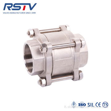 Valvola di ritegno in acciaio inossidabile 3PC NPT BSPP BSPT